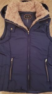 Navy blue hooded vest